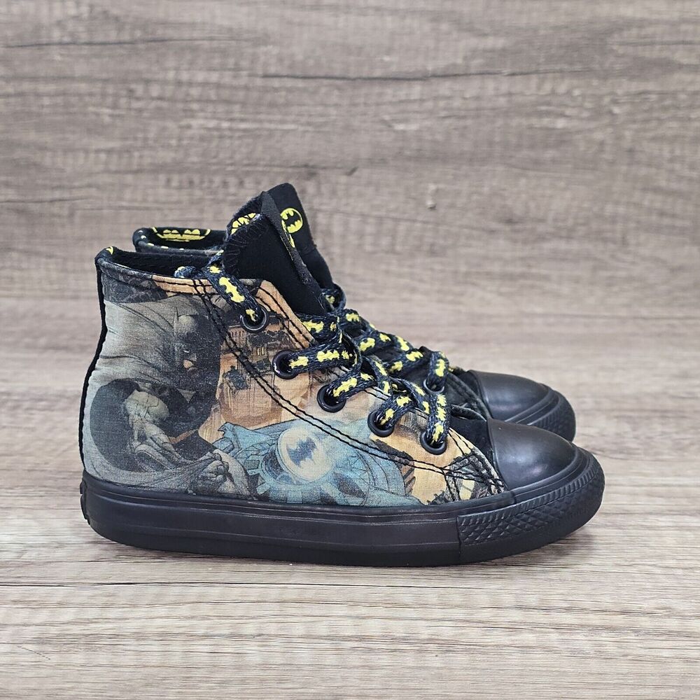 Converse Chuck Taylor All Star Batman DC Comics Toddler's Size 7 Black Sneakers